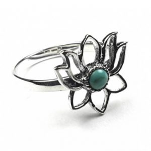 Anillo Flor de Loto Turquesa